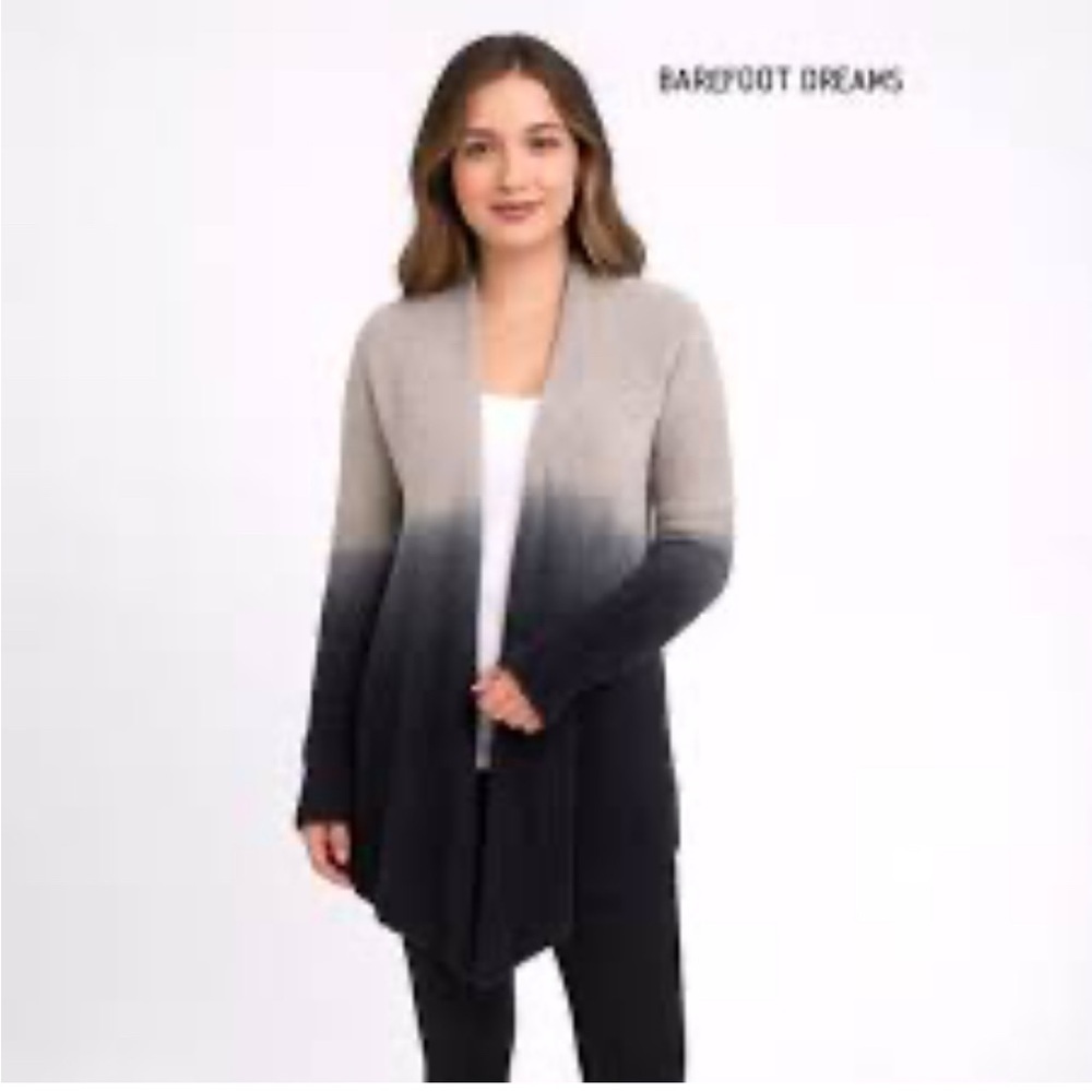 Barefoot Dreams Sweater Cardigan CozyChic Lite Calypso Warp Ombré